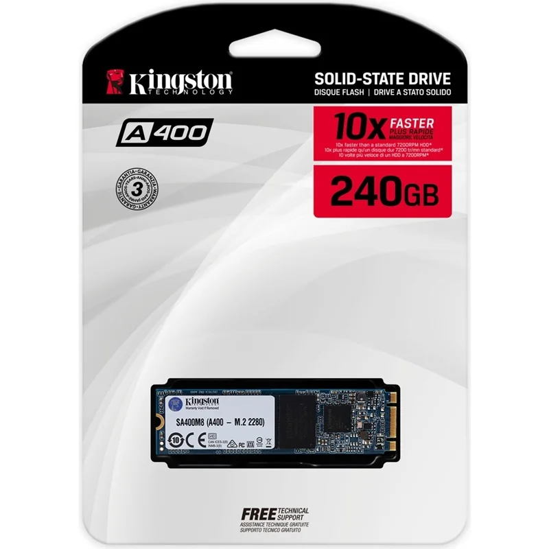 Kingston A400 SSDNow 240GB 500MB-350 MB/s M.2 Sata SSD SA400M8/240G