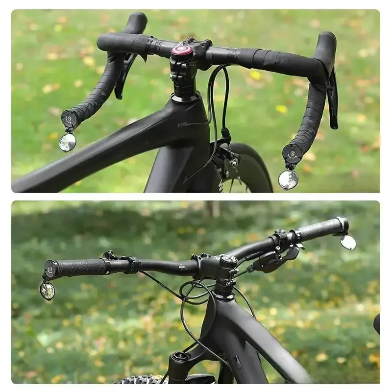 AliExpress Bicycle 1PC Rear View Convex Mirror Handlebar Drop Bar Mount Acrylic Lens Back Sight Reflector Light