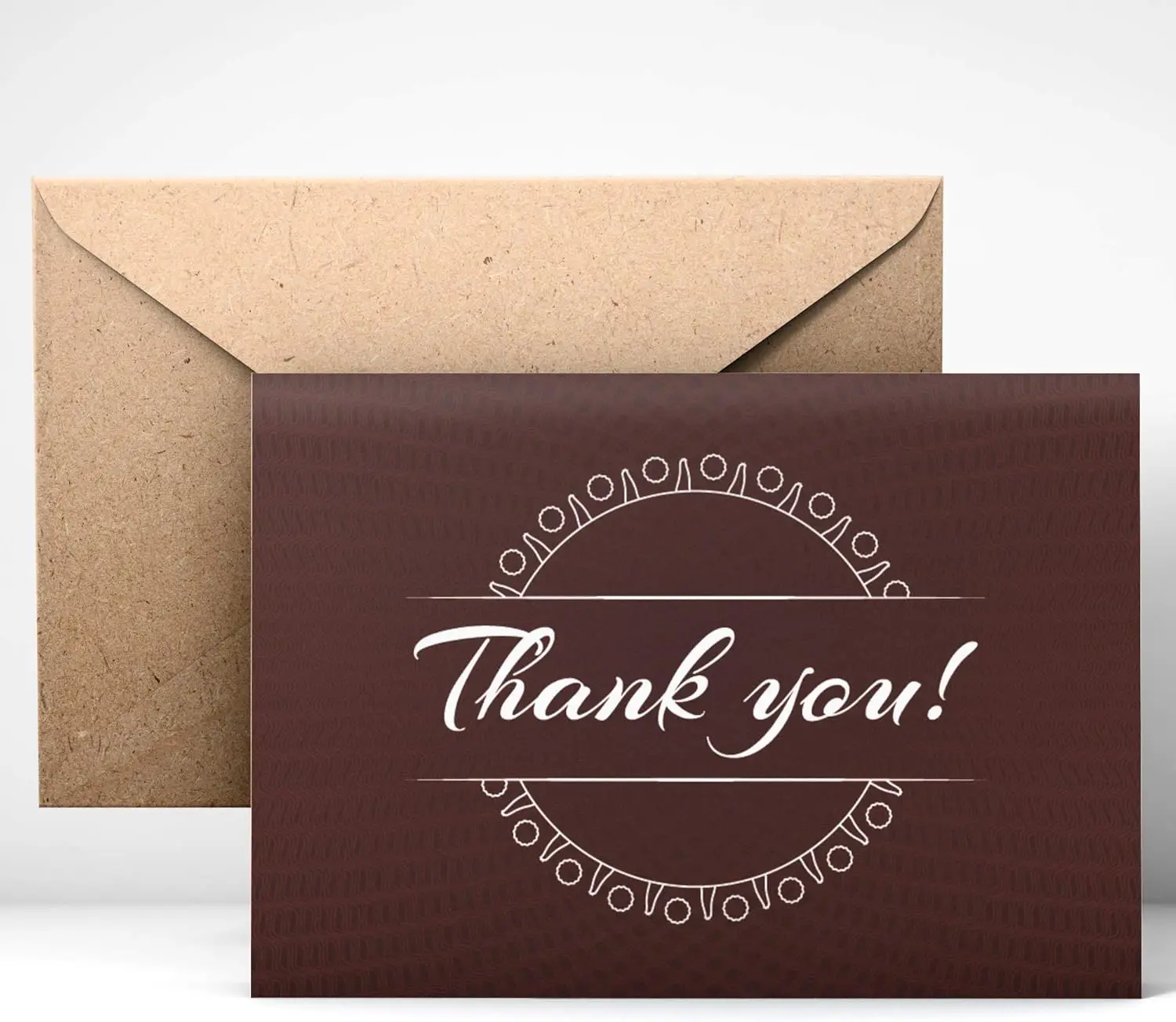 

Thank You Cards (24pcs), Includes Blank Cards & Envelopes with Stickers, 4 x 6, Black classic design, Perfect for any occasion
