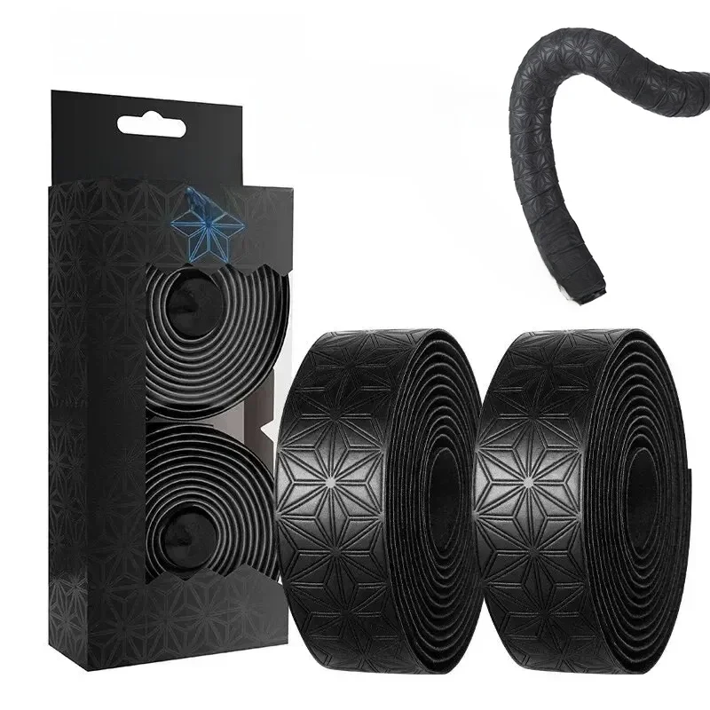 AliExpress NONE 1 Pair Anti-Slip Road Bike Handlebar Tape PU Shock Handle Bar Tape w/ Bar End Plugs Bicycle PU Anti-Vibration Wrap Tape Bartape