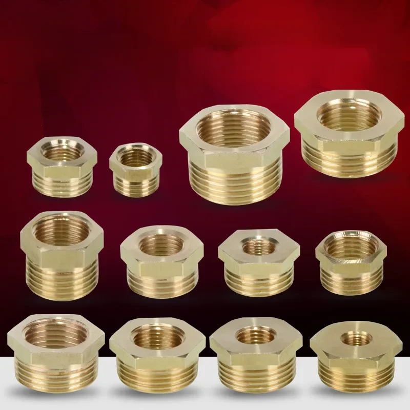 Raccord adaptateur en laiton BSP, douille hexagonale réductrice, connecteur mâle à femelle, carburant, eau, gazole, 1/8 ", 1/4", 3/8 ", 1/2", 3/4", 1