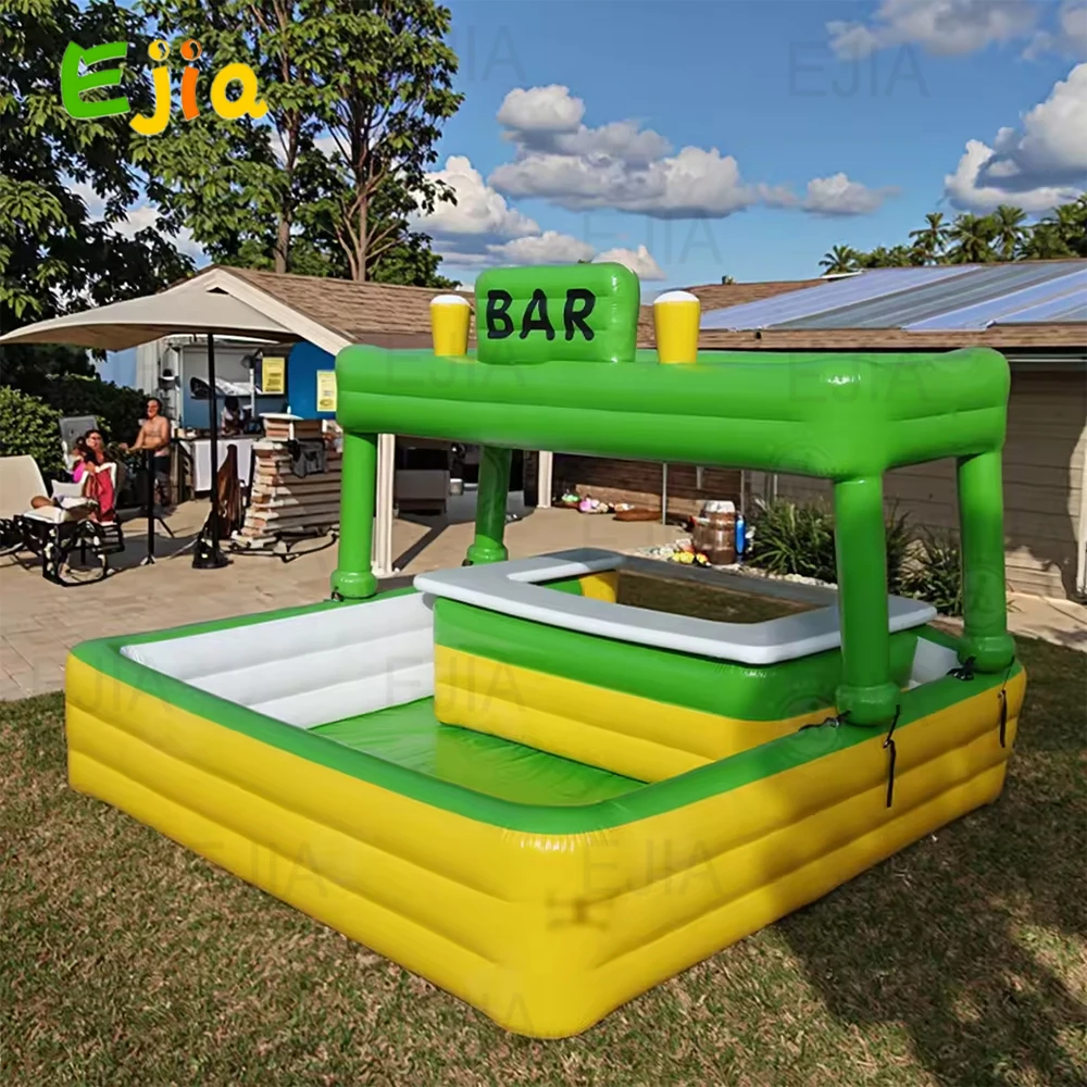 Bar de piscina inflável personalizado, barraca de bar, plataforma de lazer, bar de festa, piscina de água inflável, pub, bar para festa