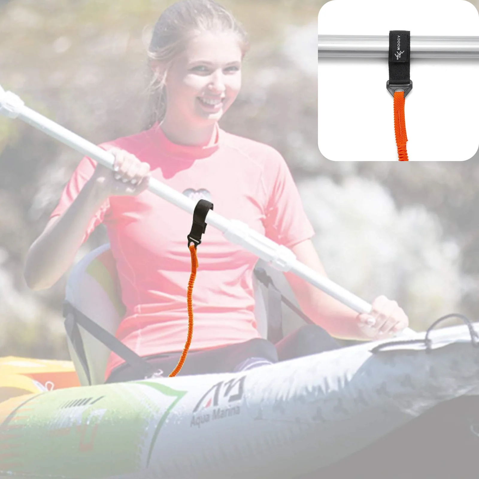 

1/2 шт. поводок для весла для каяка, безопасный ремешок с карабином, аксессуары для ремешков, легкая удочка, держатель для удочки для каноэ