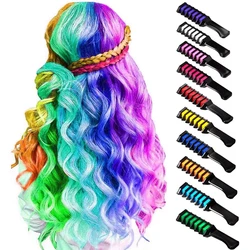 10PCS Children Multi Color Hair Dye Comb Set Fashion Makeup Toy Kits Disposable Hair Dyeing Comb Toys For Girl Paint Hair