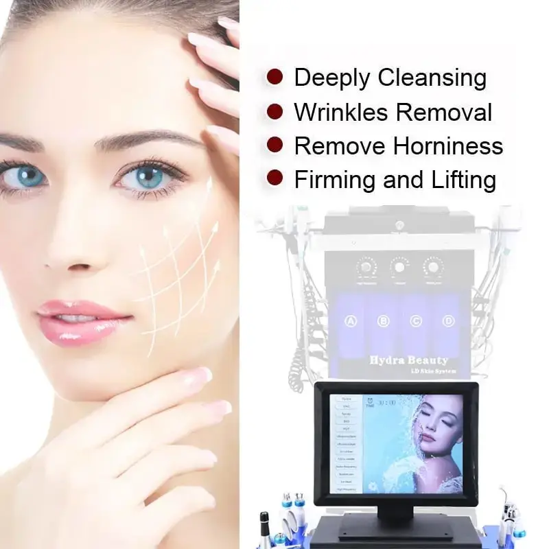 14 In 1 Hydrofacial Skin Care Diamond Dermabrasion Machine Water Jet Aqua Facial Hydra Dermabrasion Machine SPA Beauty Salon