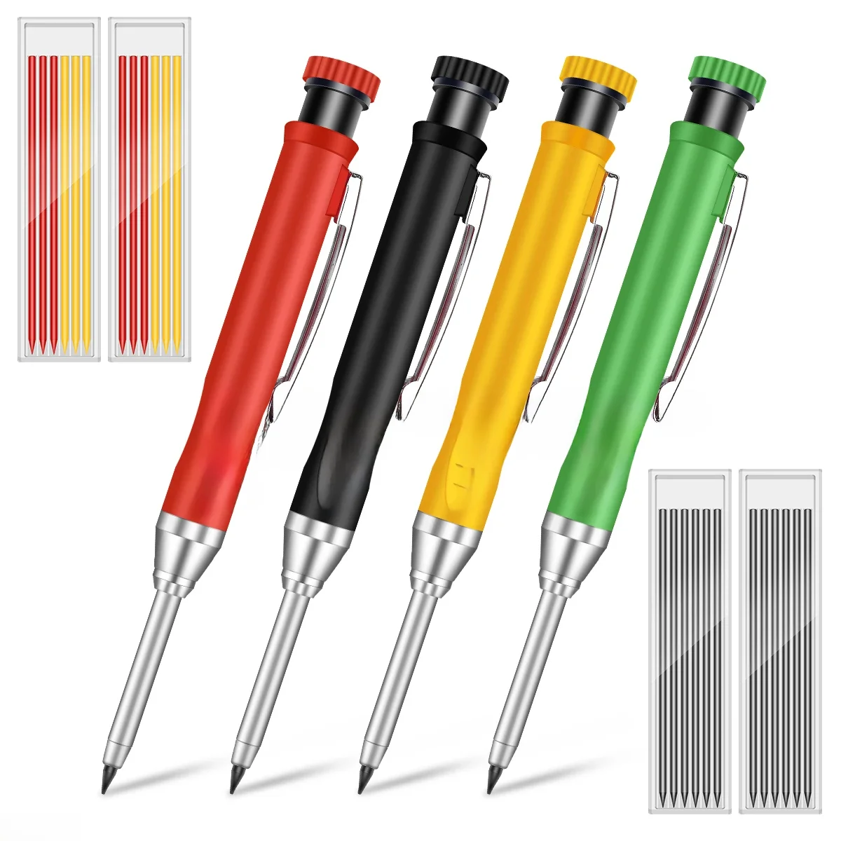2,8 mm solide timmerman diep gat maker bouwpotloden met ingebouwde puntenslijper voor houtbewerking opstellen architect tool - afbeelding 2