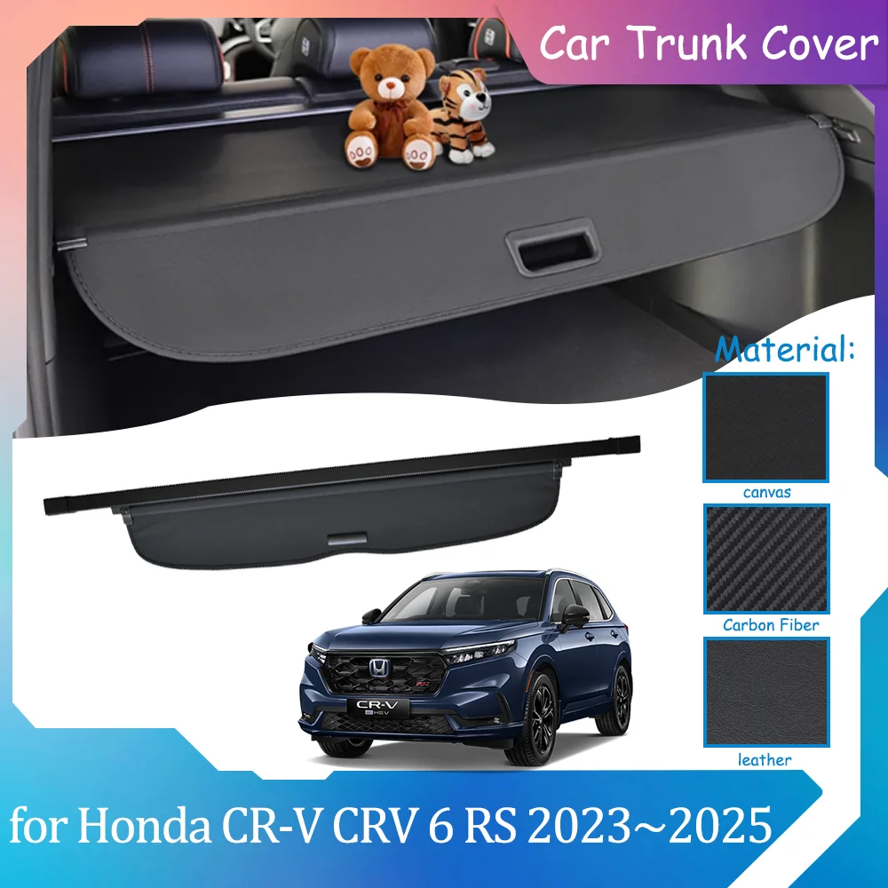 Car Trunk Covers for Honda CR-V CRV 6 RS 2023~2025 Luggage Curtain Shelter Privacy Partition Retractable Cargo Pad Accessories