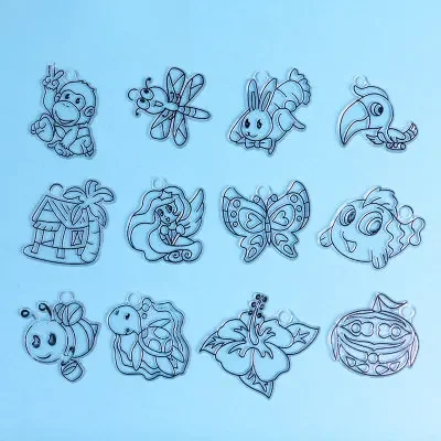 6PCS/LOT.Mix zwierzęta wieszak na słońce wieszak na farbę hobby wiosenne rzemiosło prezenty urodzinowe ozdoba choinkowa przedszkole rzemiosło artystyczne — zdjęcie 2