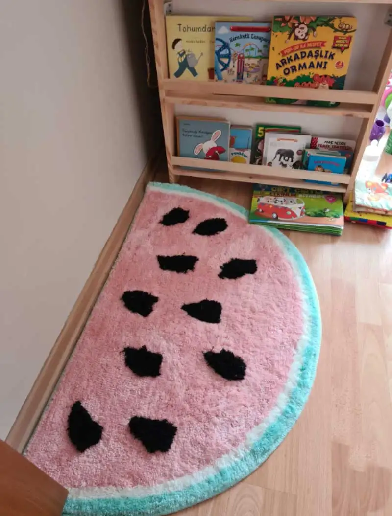 Home Watermelon 60x100 Cm Bathroom Carpet Washable, Non-Slip Base For Bath Mat Decoration Super Soft State Throw Rug Room Decor