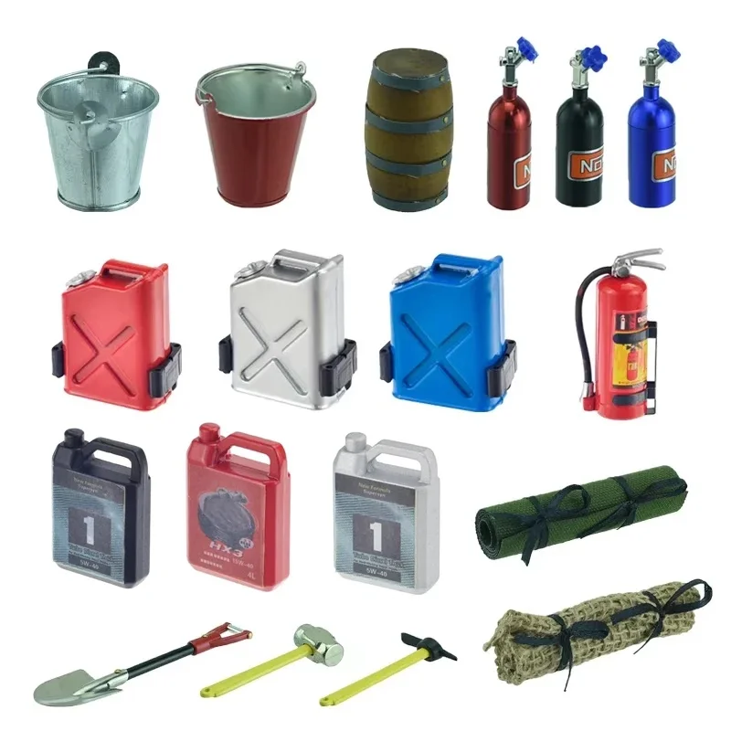 Extincteur de baril d'huile décoratif de Simulation, pour voiture sur chenilles 1/10 RC Traxxas TRX4 Defender AXIAL SCX10 RC4WD camion