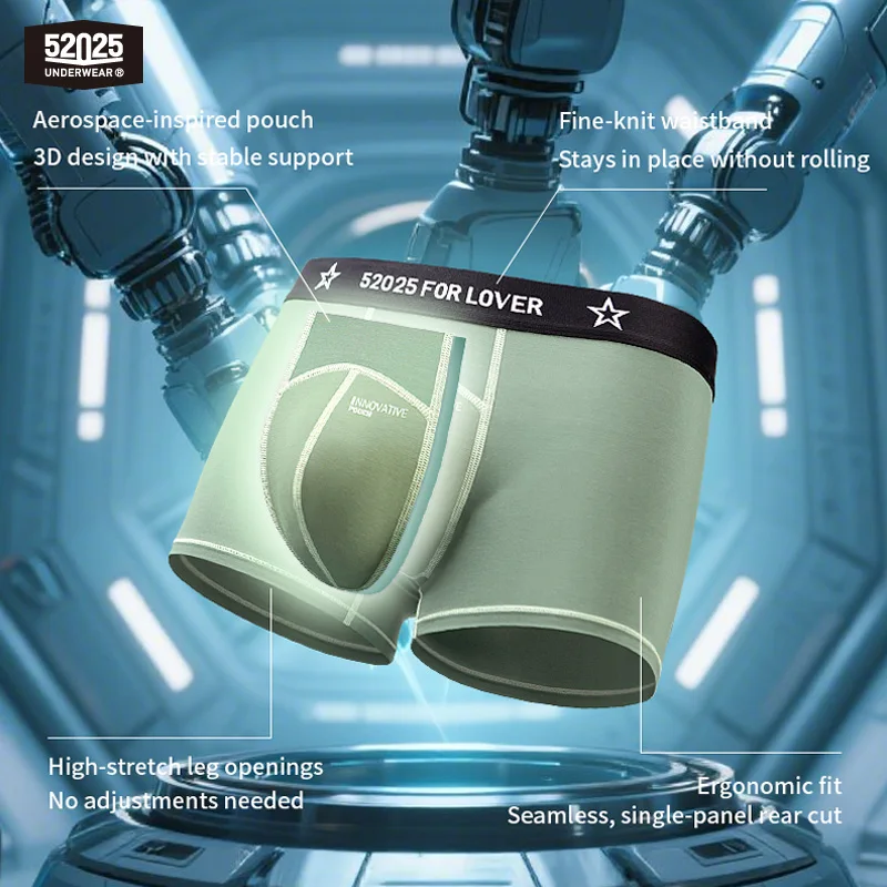 

52025 Мужские боксеры с 3D-поддержкой в стиле бра — Мягкие и дышащие трусы из эко-ткани, инновационный крой, адаптивная посадка для точечной поддержки, свободы движений и комфорта без давления весь день