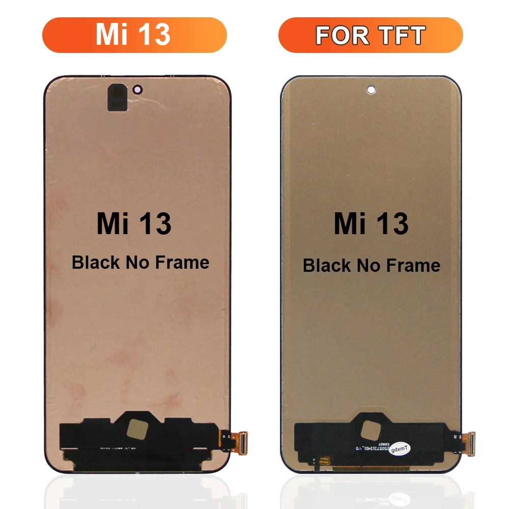 For Xiaomi Mi 13 Pro 2210132G 2210132C AMOLED Lcd Display Digital Touch Screen with Frame for Xiaomi Mi 13 Support Fingerprint