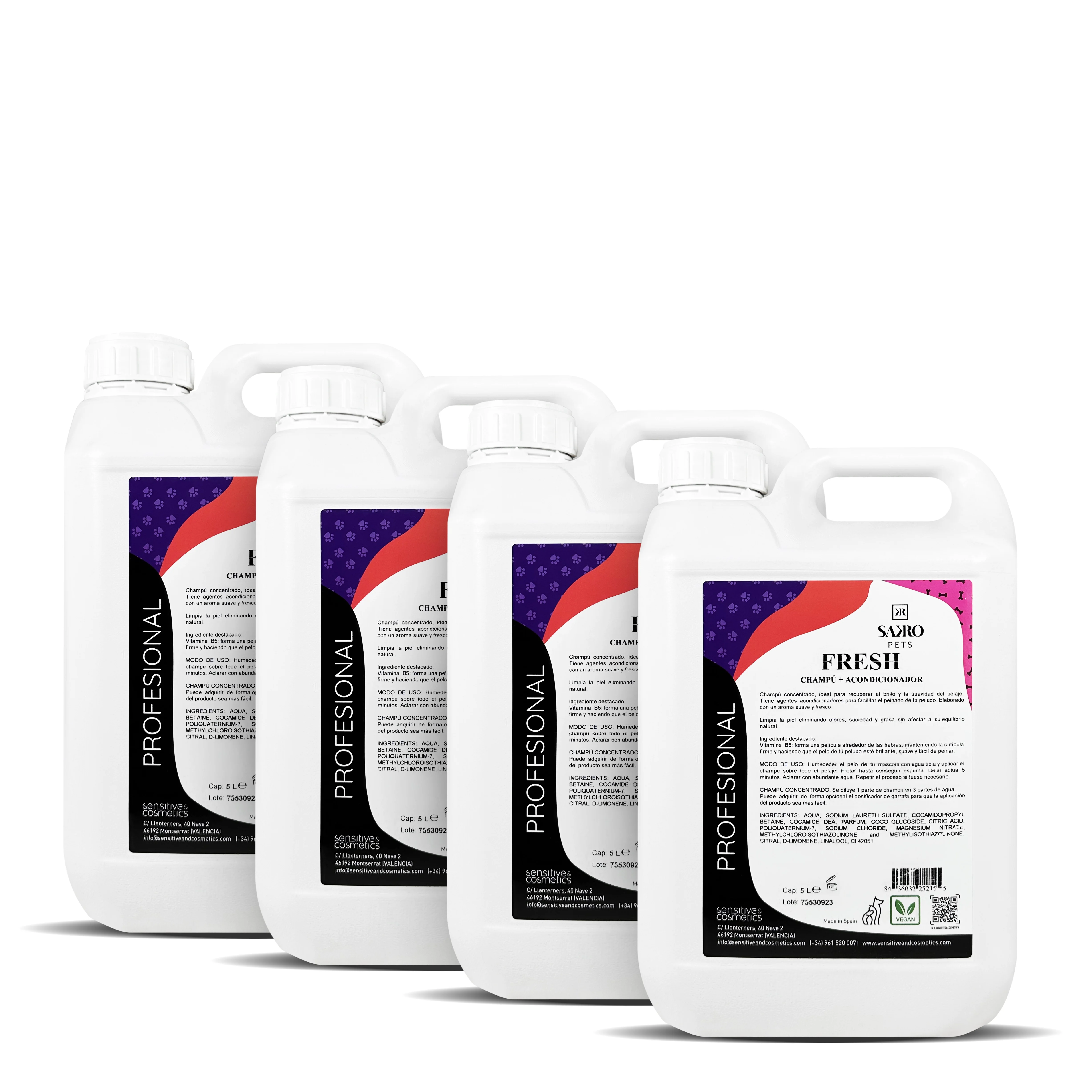 Frisse Hondenshampoo met Conditioner | Milieuvriendelijk met vitamine B5 herstelt de glans en de zachtheid van de vacht