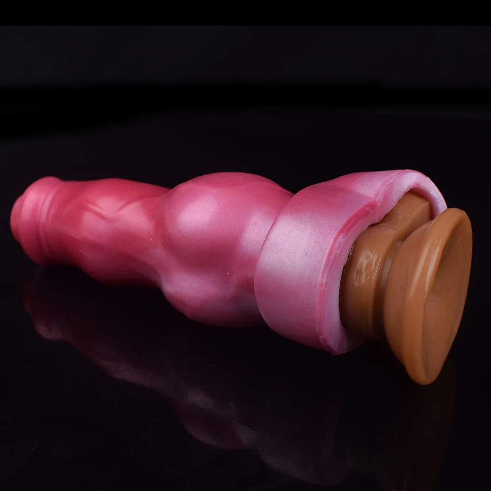 FAAK Silicone Dog Knot Penis Sleeve Extender Multi Color Adult Sex Toys For Men Horse Cock Enlargement Fantasy Sheath Adult 18