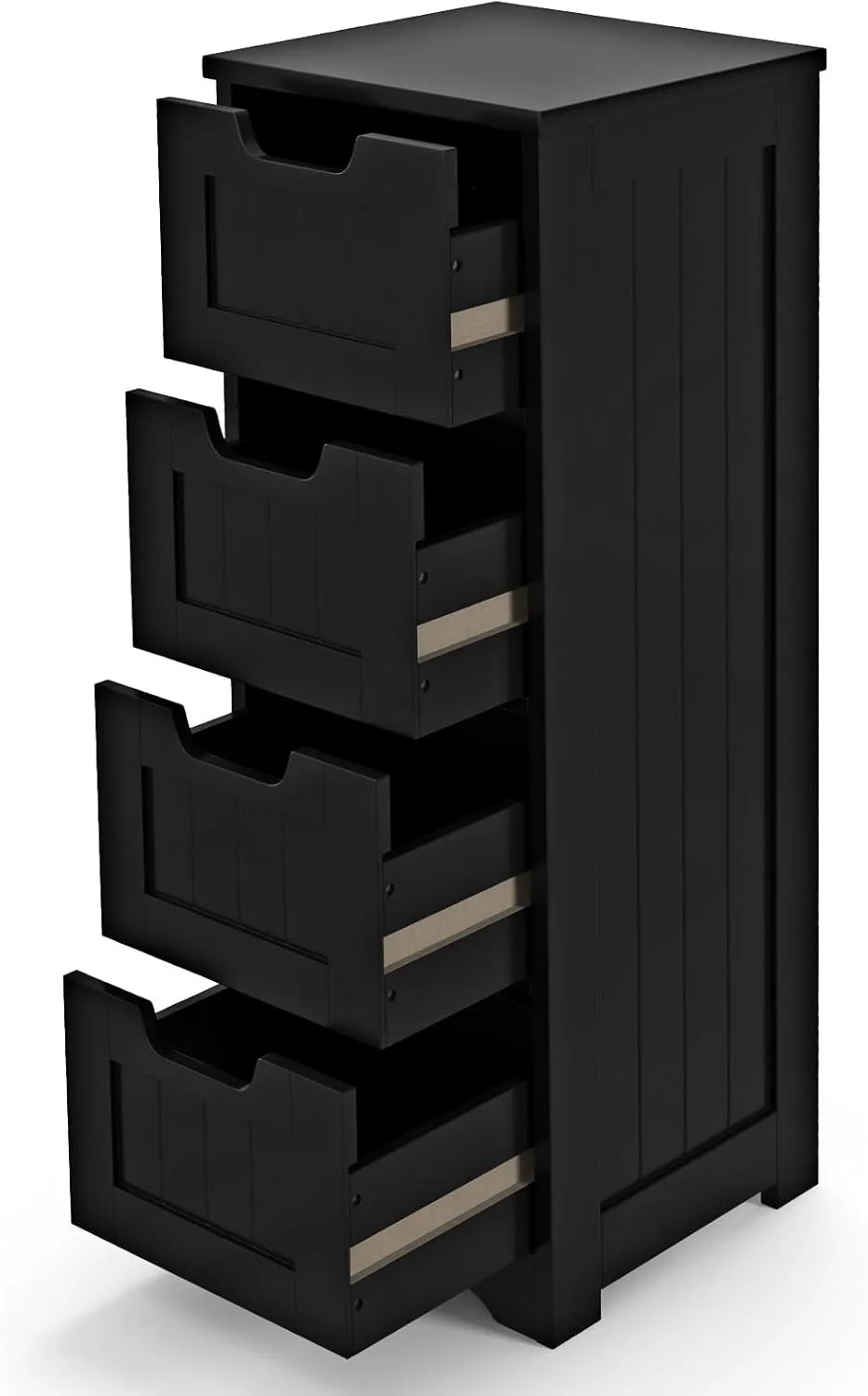 

Floor Storage Cabinet with 4 Drawers, Bathroom Cabinet with Anti-toppling Device, Multifunctional Floor Cabinet for Bathroo