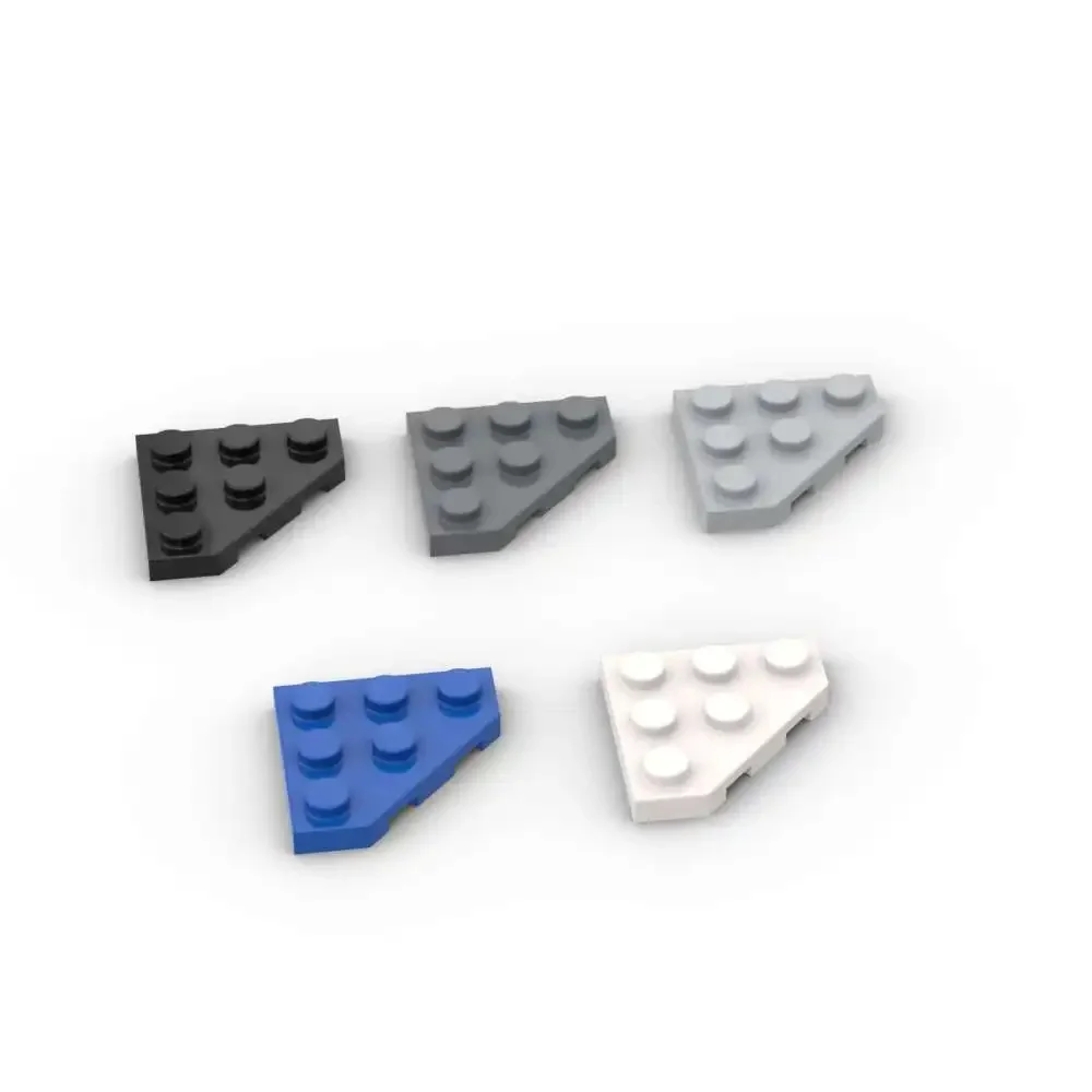 MOC 10 pièces 2450 plaque 3x3 blocs de construction d'angle coupé plaque compensée briques particules Puzzle idée bricolage jouet enfants anniversaire enfant cadeaux