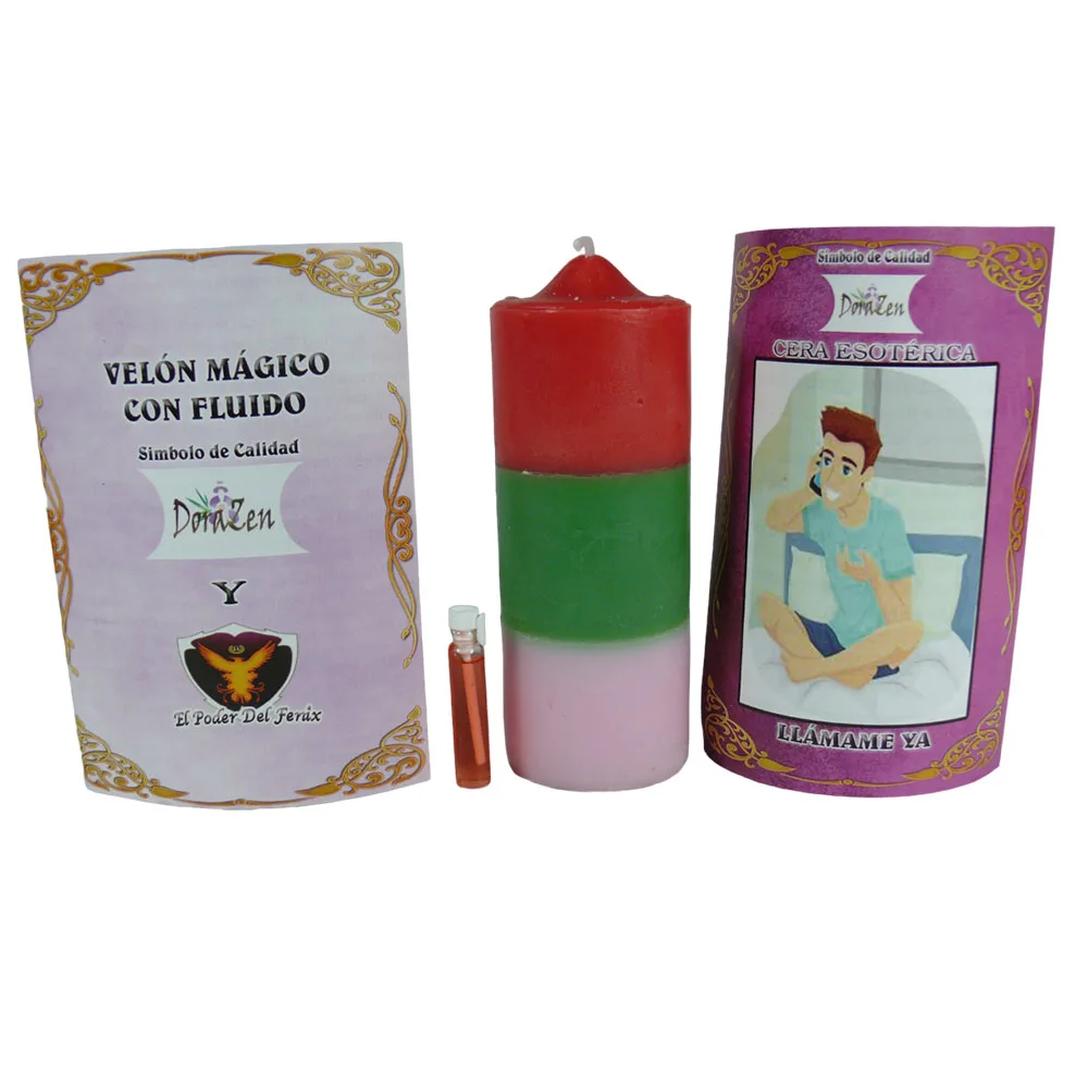 DoraZen velón call me Ya-mystical Ritual attracts the connection and communication that you want esoteric candle ritualized wax Santeria