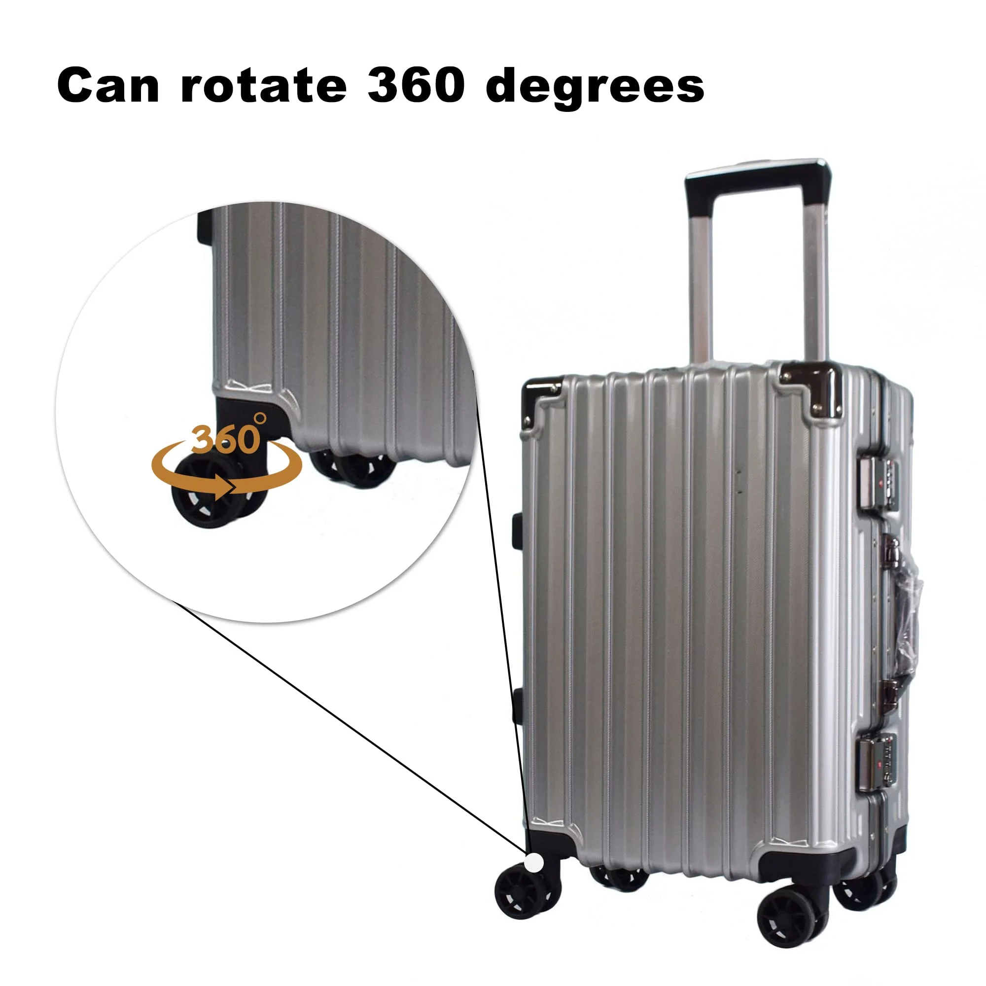 Imagem -04 - Roda de Porta-malas Universal Silencioso Trolley Case Giratório Destacável Mala Rodízios Redução de Ruído Peças de Reparação W066