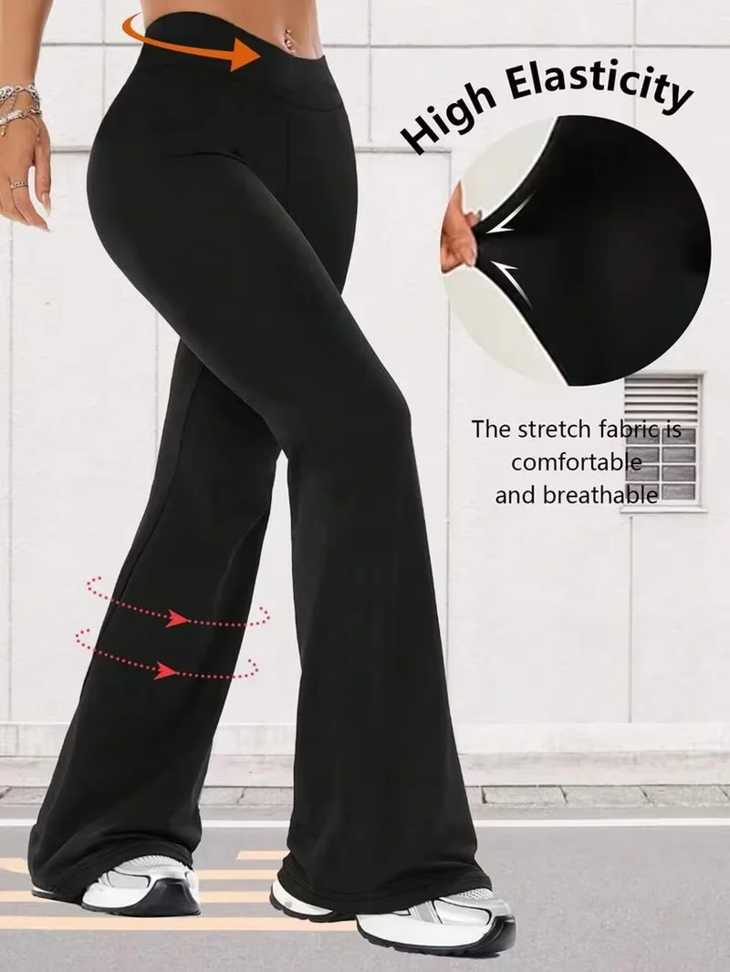 Damen-Yoga-Leggings mit Horn-Design, Hochgeschnittene Yoga-Hose, geeignet für Fitness, Sport, Laufen, Radfahren, Yoga und andere Sportarten. – Detail 3