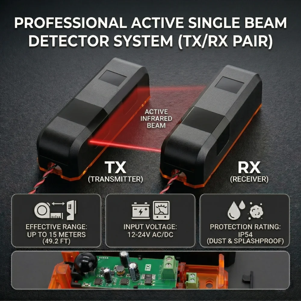 

Инфракрасный фотоэлемент-детектор для барьерных ворот, 12-24В DC/AC, 180° ° Для автоматических ворот гаража