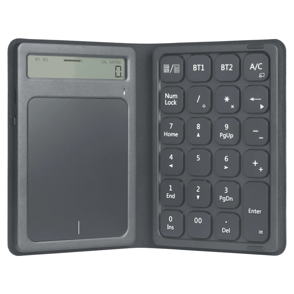 INote rechargeable Bluetooth Multi pairing touch pad number keypad calculator T electronic keyboard portable