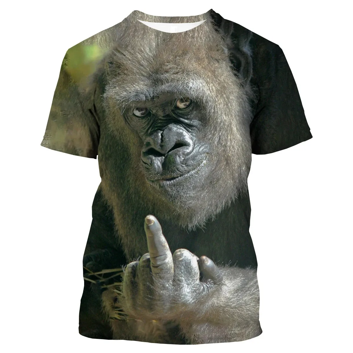 Animal gorilla fun 3D printed tshirt for men women spoof monkey summer casual short-sleeved top birthday party creative clothing