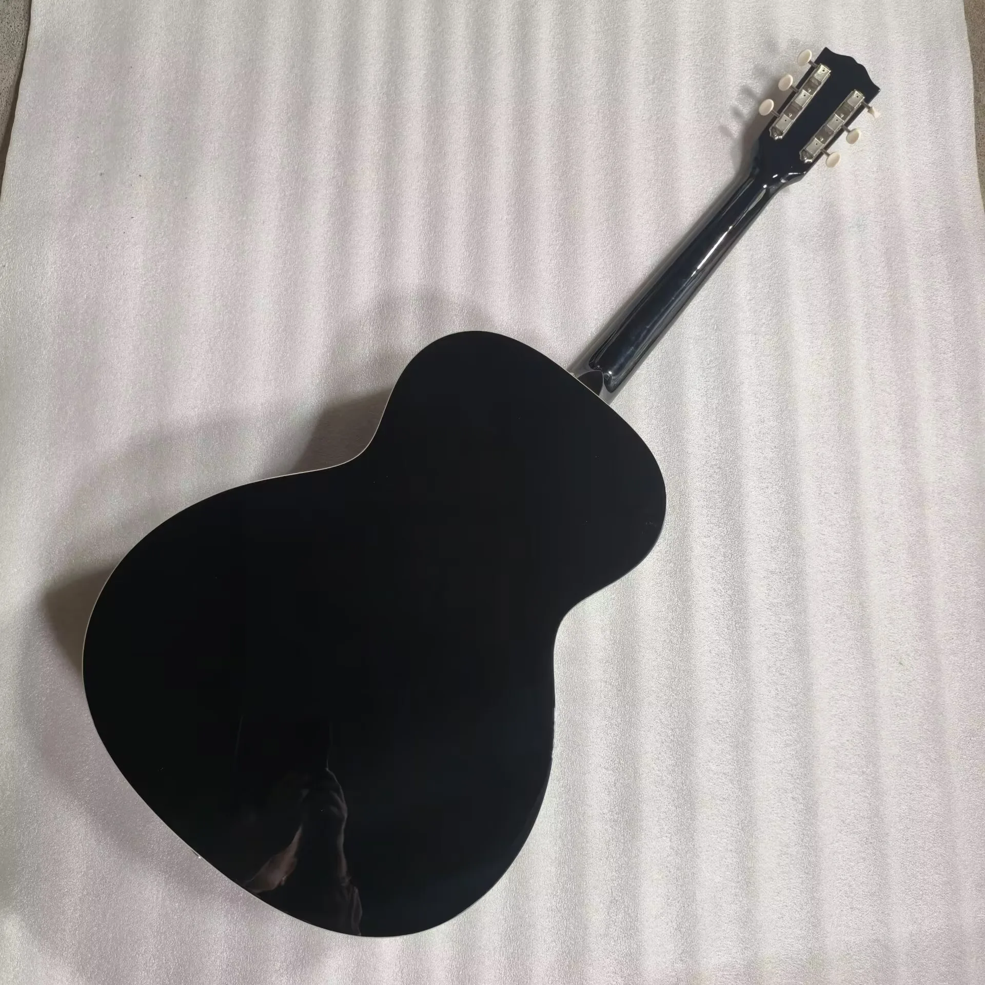 

LG00 parlor black guitar, small acoustic electric guitar, parlour folk with soundhole pickups