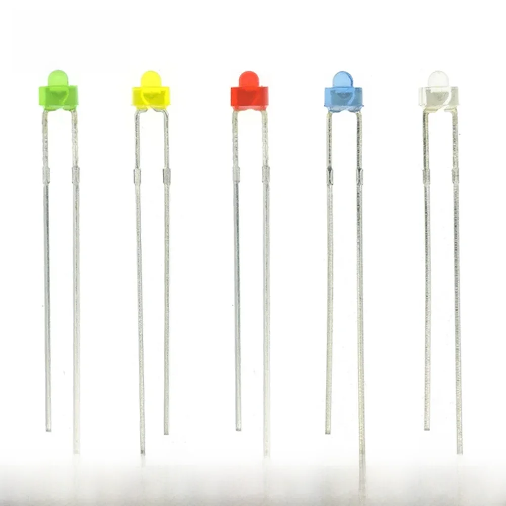 100 PCS/lot 1.8mm Diode LED lumière diffusée Kit assorti vert bleu blanc jaune rouge composant bricolage nouveau Original