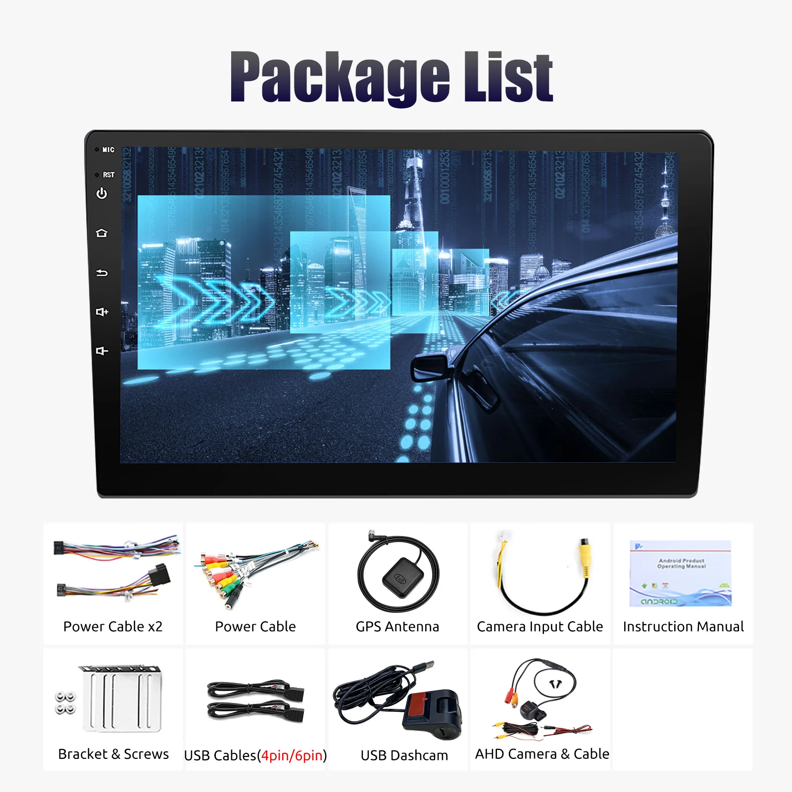 MOPECT Autoradio Android 15 Carplay Auto Multimedia Video 9'' Universele Stereo voor Volkswagen Nissan Hyundai Kia Toyota