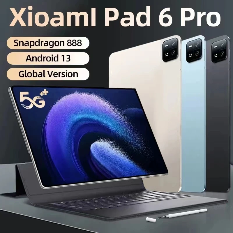 Original Pad 6 Pro Global Version Tablet Android 14 11Inch 16GB 512GB 2.4/5G Dual WiFi HD Tablet Pc Mi Tab