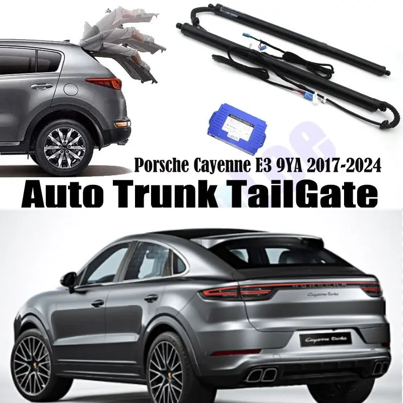 Elevador do tronco do carro, escotilha elétrica, porta traseira, suporte da porta traseira, atuador da porta traseira automática, apto para Porsche Cayenne E3 9YA, 2017-2024