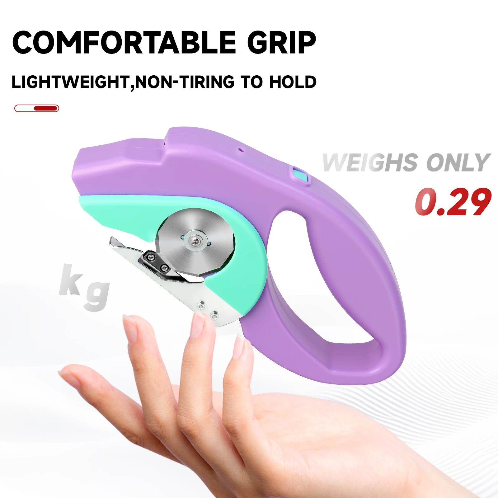Cordless Electric Scissors 2000mAh Type-C Rechargeable Fabric Cutter for Leather Carpet Cardboard Sewing Craft