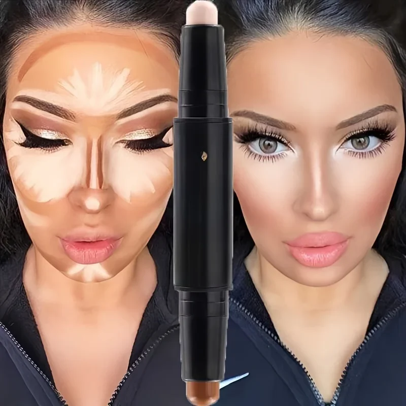 Kij konturowy z dwugłowym korektorem do trójwymiarowego mostka nosowego Shadow V Face High Nose Bridge — zdjęcie 2