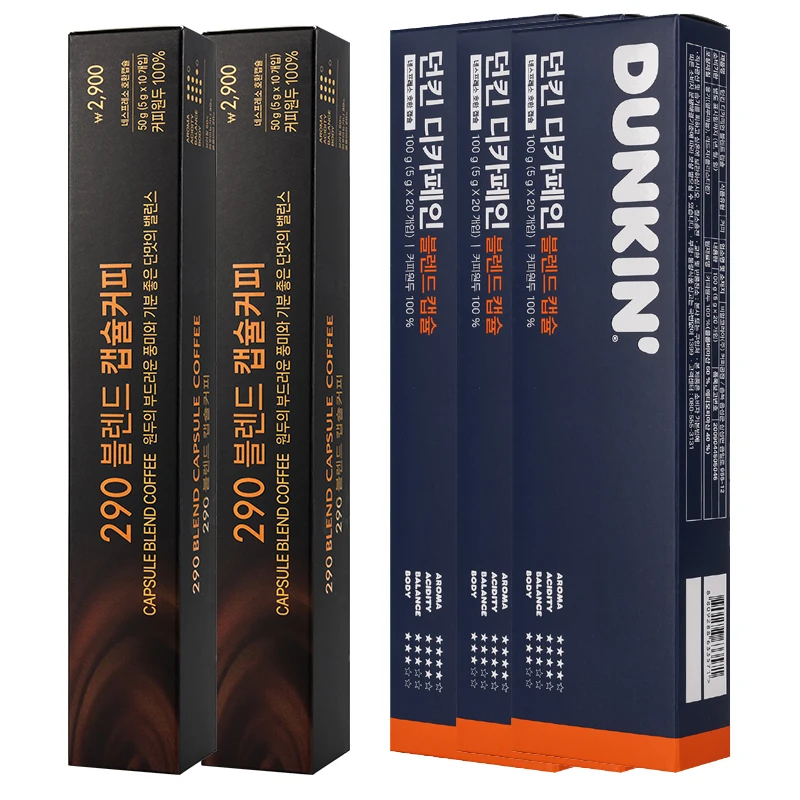 [80 كبسولة نسبرسو متوافقة] 290 مزيج كبسولة قهوة 20 كبسولة + 60 كبسولة منزوعة الكافيين _20251020