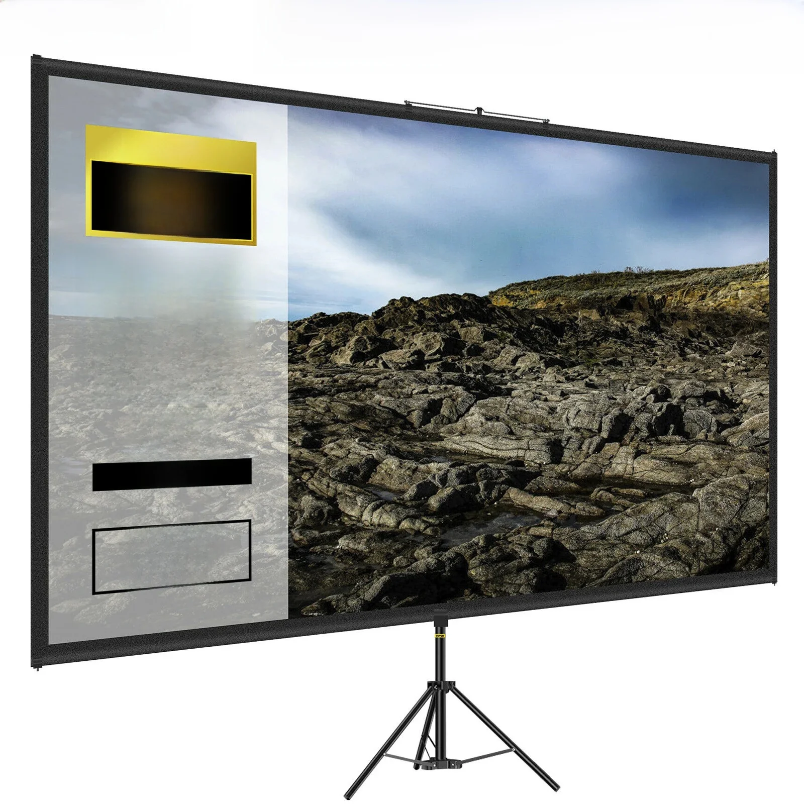 SucceBuy 60 70 80 90 100 110 inch statiefprojectorscherm met standaard 16:9 4K HD draagbare thuisbioscoop voor projectie binnen en buiten - afbeelding 2