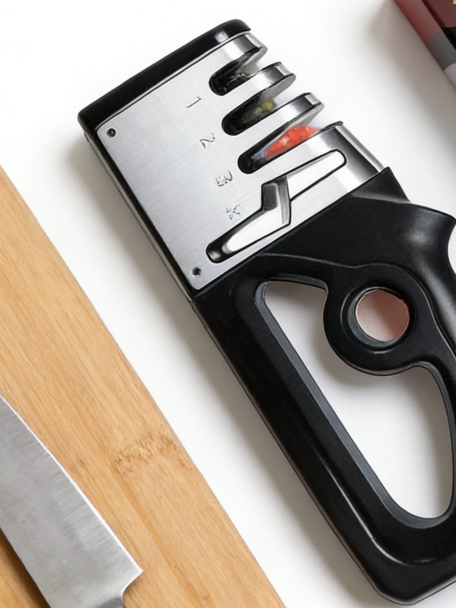 4-in-1 Household Knife Sharpener Rod Fast Kitchen Gadget, for Setting Angles, for Knives and Household Appliances