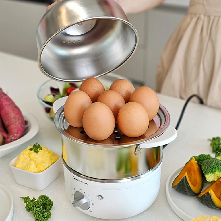 Olsten Egg Boiled Machine Egg Electric Steamer Multi Egg Cougar 2 Step Egg Steamer