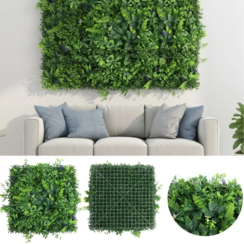 

Artificial Plant Wall Panel, 20"x20" Grass Mat for Indoor Home Greenery Backdrop, Outdoor Garden Green Privacy Screening Fence