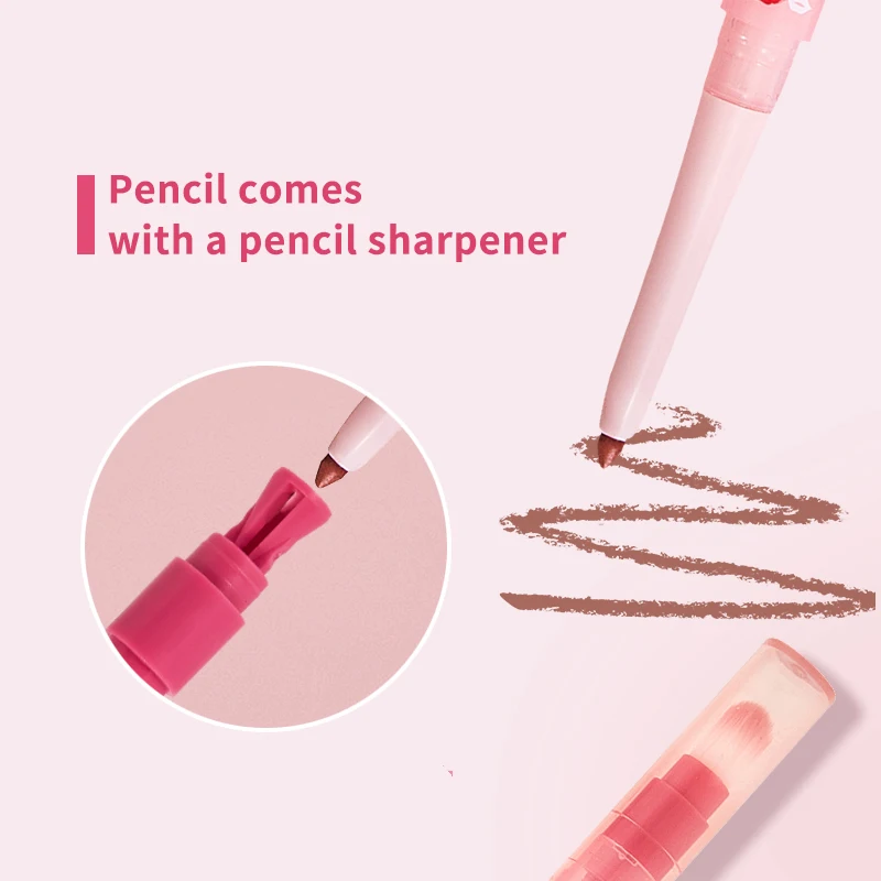 Matita labbra a lunga durata, impermeabile e resistente al sudore, facile da applicare, non sbiadisce e ha un look colorato
