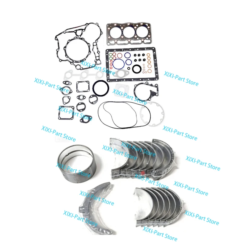 

For Kubota D905 Full Gasket Set Crankshaft Main Con Rod Bearing Piston Ring 72*2HK+1.5+4 Head Gasket Overhaul Rebuild Kit