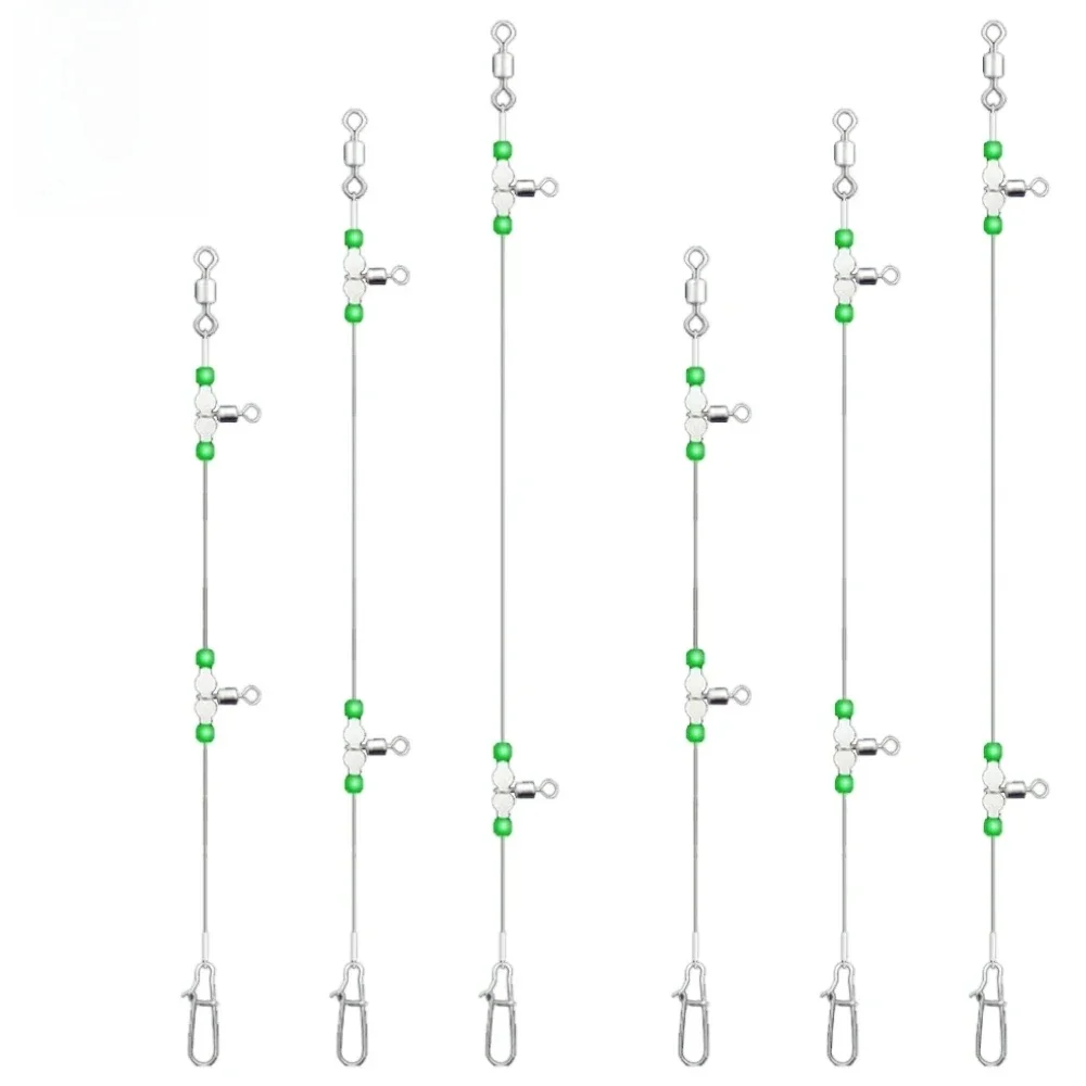 Matériel de pêche ligne émerillons nuit perles lumineuses broches Tubes connecteur roulant pêche émerillons ligne mer poisson matériel