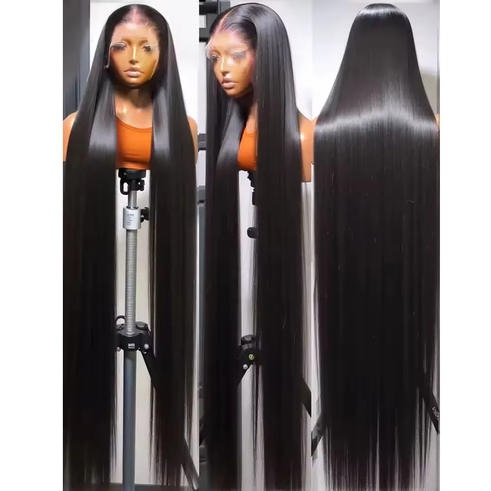 250% غلويليس شعر طبيعي مفرود الباروكات ارتداء والذهاب 7x5 13x6 Hd الدانتيل الباروكة الأمامية على التخليص بيع 30 بوصة مستقيم الدانتيل شعر مستعار أمامي #2