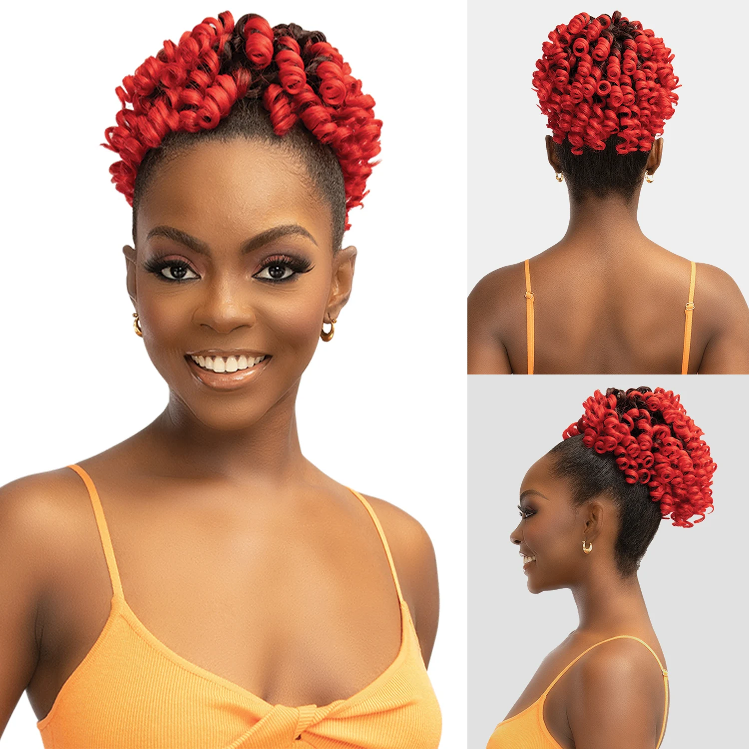 مجموعة جانيت من الشعر البشري برايم يونيميكس الاصطناعية على شكل ذيل حصان ريمي الوهم المهر الزركون