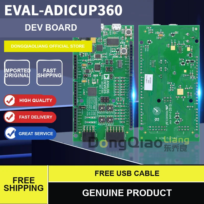 The EVAL-ADICUP360 is a development board that is size-compatible with Arduino and PMOD.