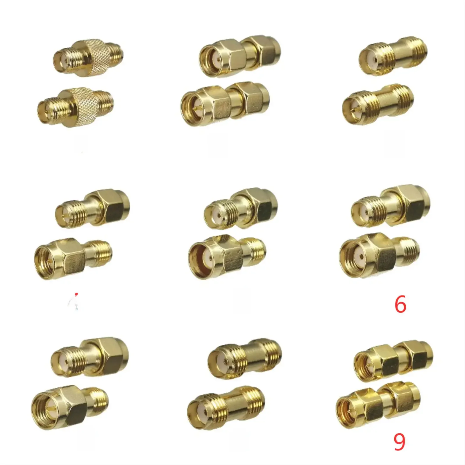 Adaptateur de connecteur SMA RP-SMA vers SMA RPSMA, prise mâle et prise femelle, convertisseur Coaxial RF droit, nouveau FJP-820 en laiton, 1 pièce