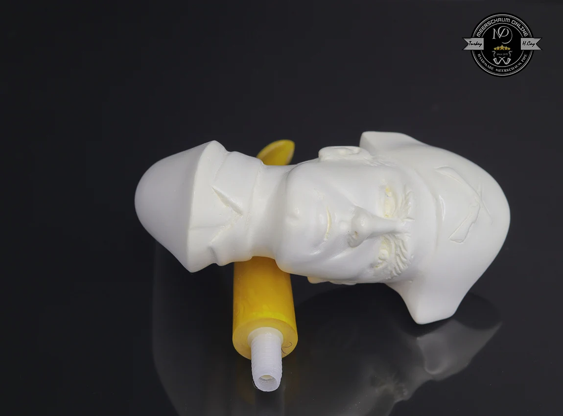 Handmade Block Meerschaum Soldier Pipe