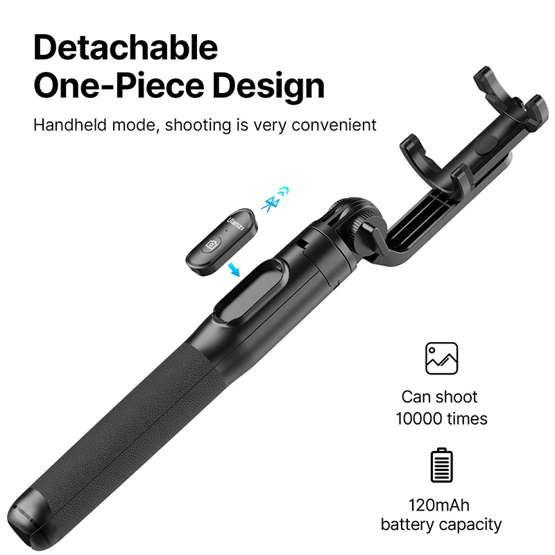 Ulanzi SK-03 1.5m Bluetooth Wireless Selfie Stick treppiede monopiede per Smartphone GoPro Hero 12 11 10 9 8 insta360 X3 fotocamera DSLR