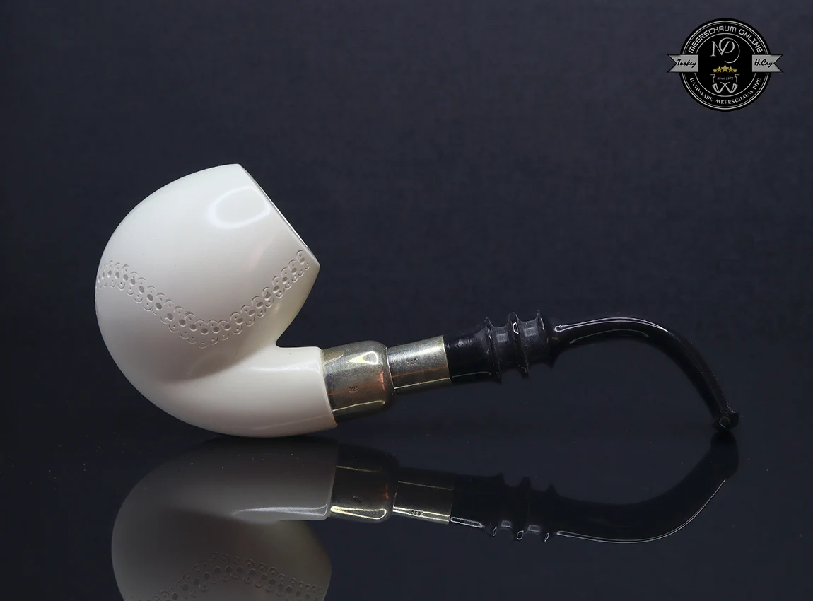 

Handmade Block Meerschaum Full Bent Apple Pipe