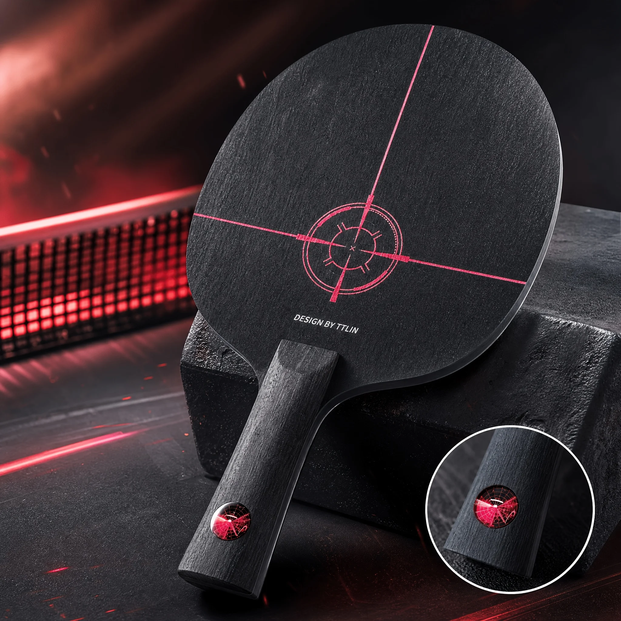 TTLIN Concept B Professional Loop & Control Table Tennis Blade, Competition-Grade, All-Black AYOUS Wood Structure, Unique Origin