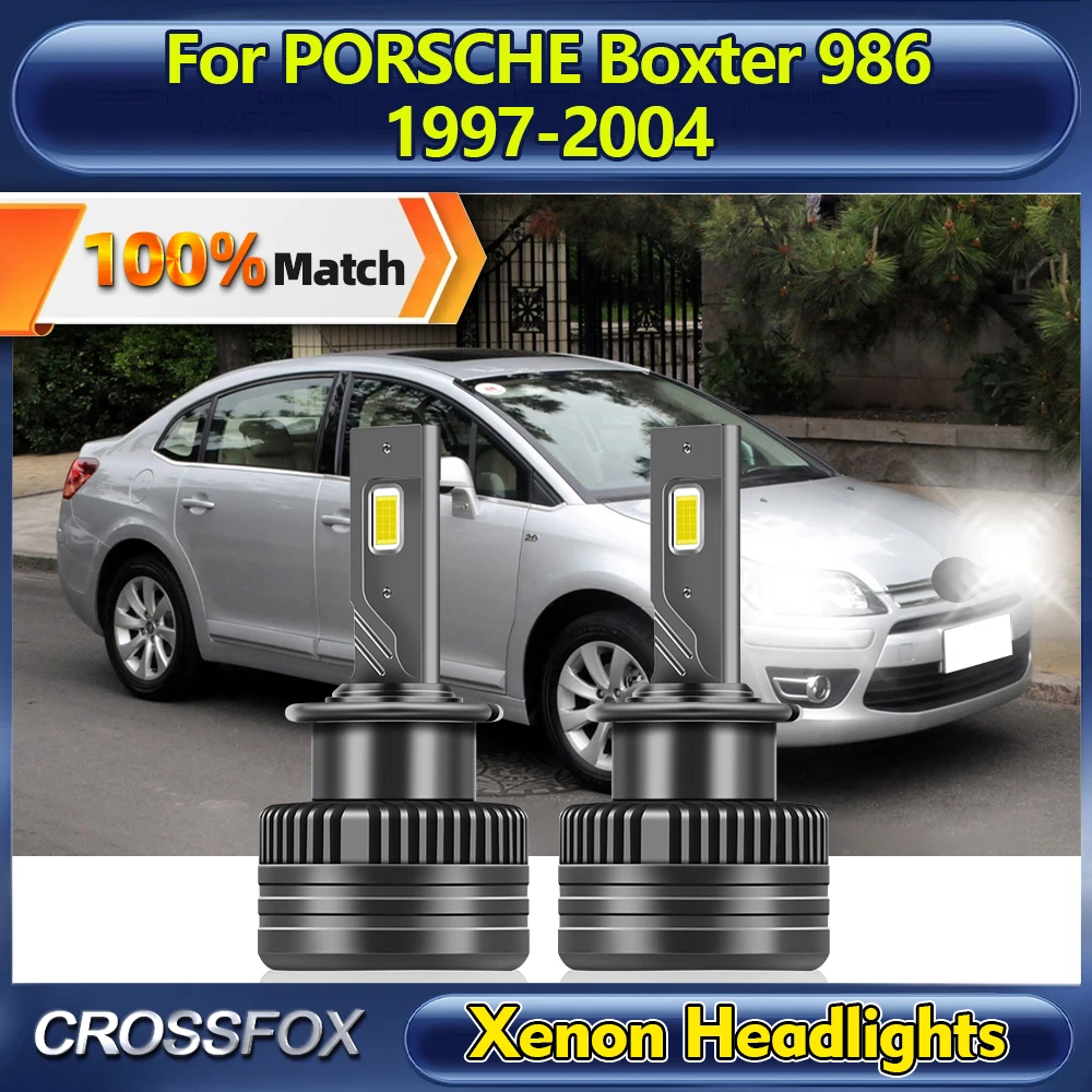 

D2S HID Xenon Headlight Bulbs 25000LM LED Headlamp 6000K Super Bright For PORSCHE Boxter 986 1997-1999 2000 2001 2002 2003 2004